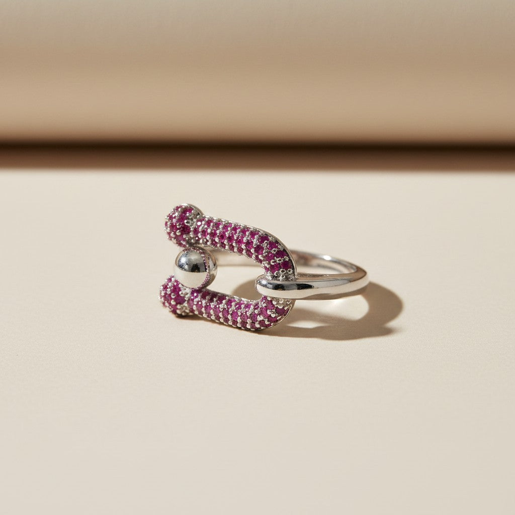 Rosé Crystal Ring