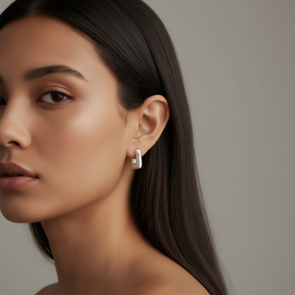 Crystal Edge Hoops