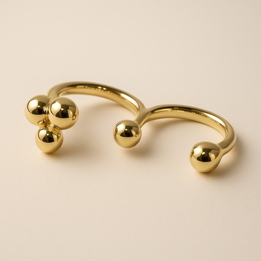 Molten Two-Finger Ring