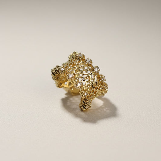 Golden Mesh Ear Cuff