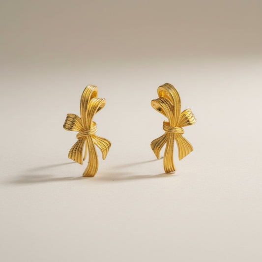 Chic Ribbon Knot Studs