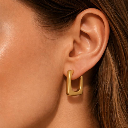Modern Muse Square Hoops