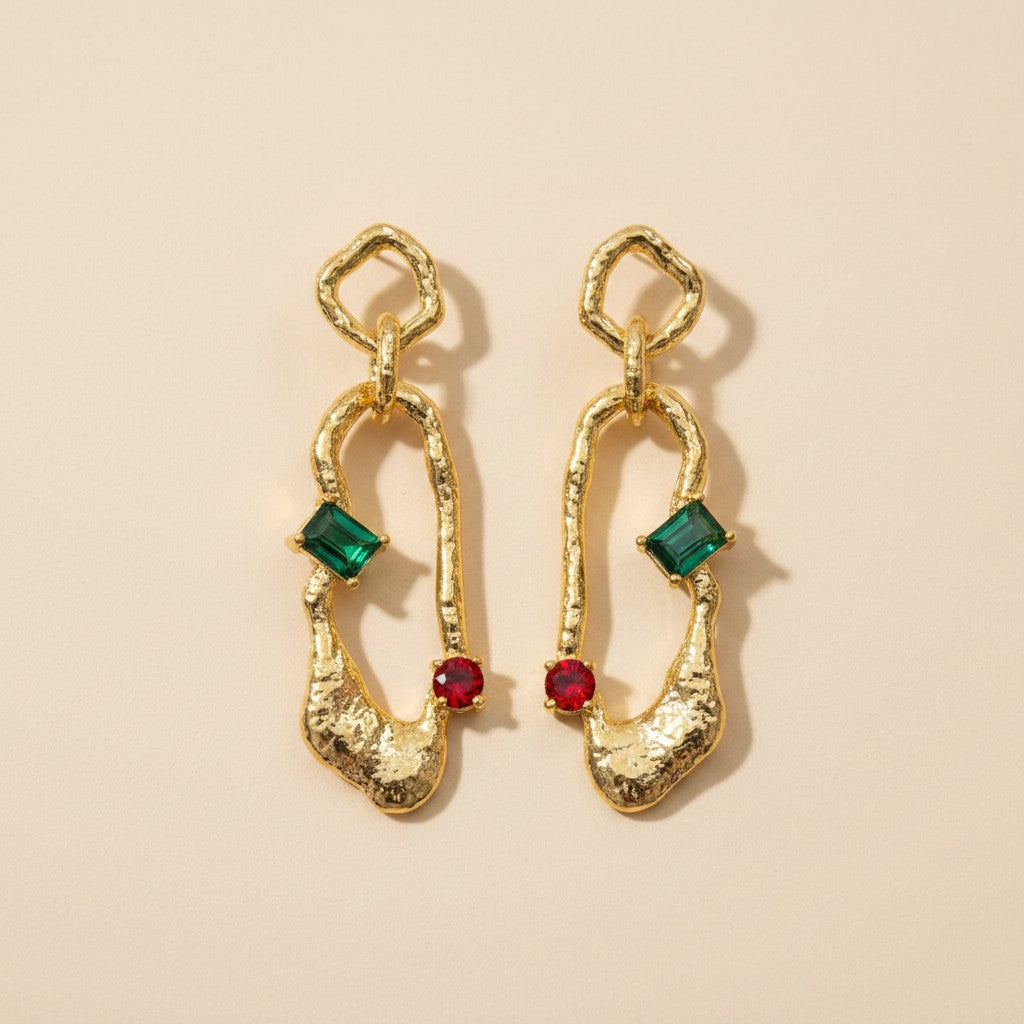 Golden Tide Drop Earrings