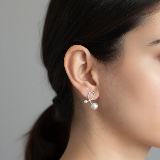 Infinity Pearl Earrings