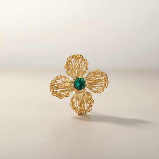 Emerald Bloom Ring