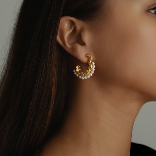 Luna Pearl Wrap Earrings