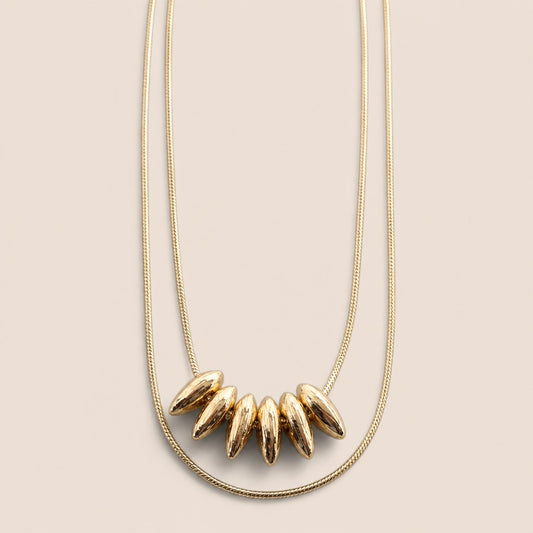 Golden Pebble Necklace