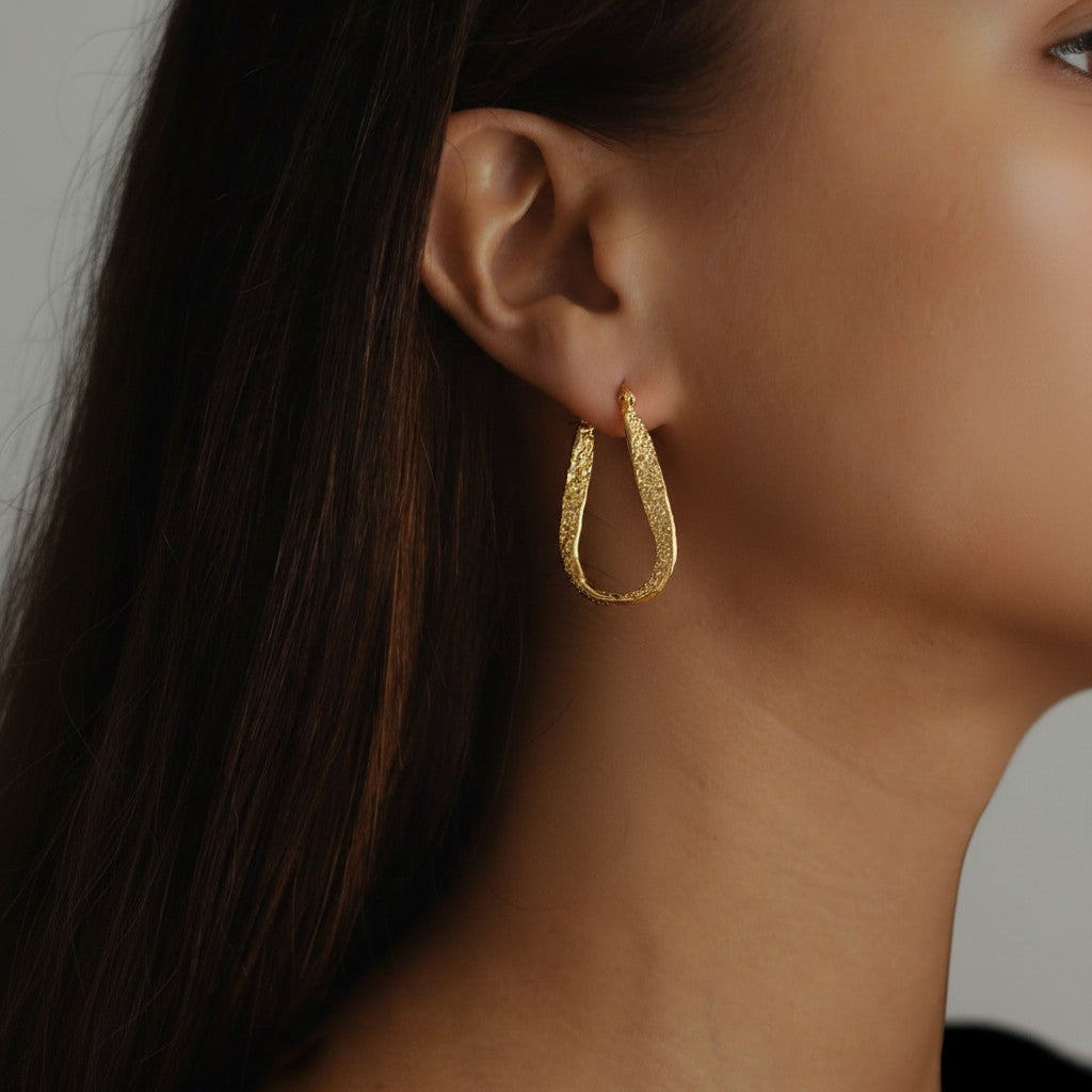 Hammered Glow Hoops