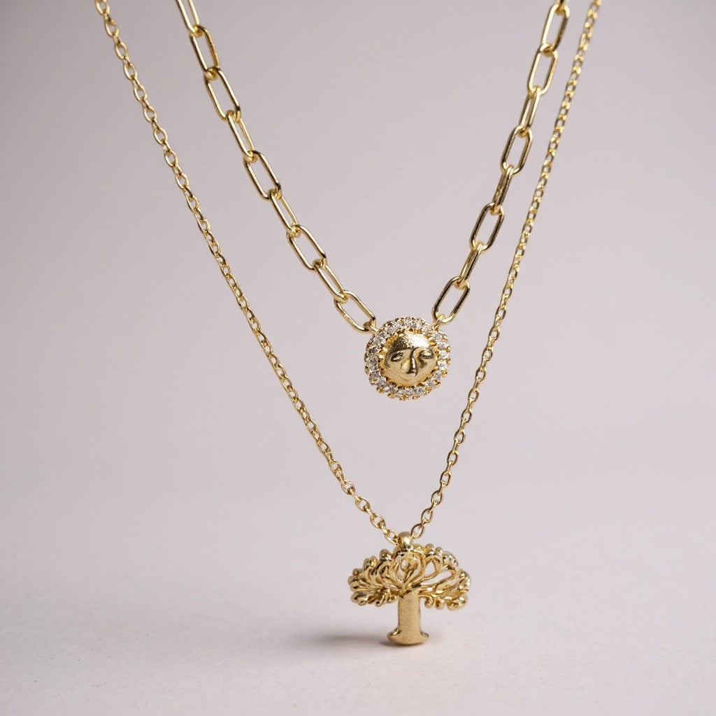Sun & Life Layered Necklace