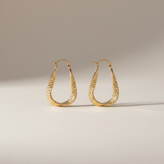 Hammered Glow Hoops