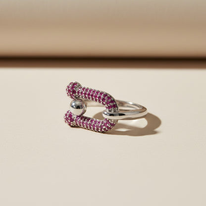 Rosé Crystal Ring