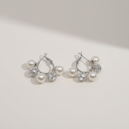 Pearl Sparkle Hoops