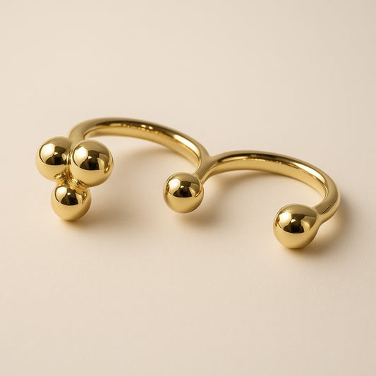 Molten Two-Finger Ring