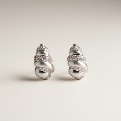 Crystal Croissant Earrings