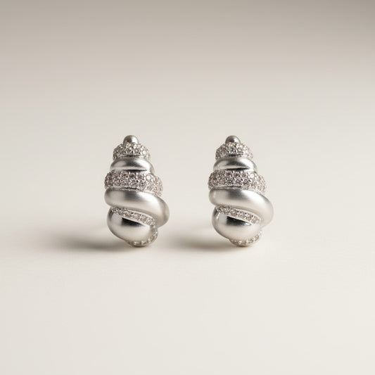 Crystal Croissant Earrings