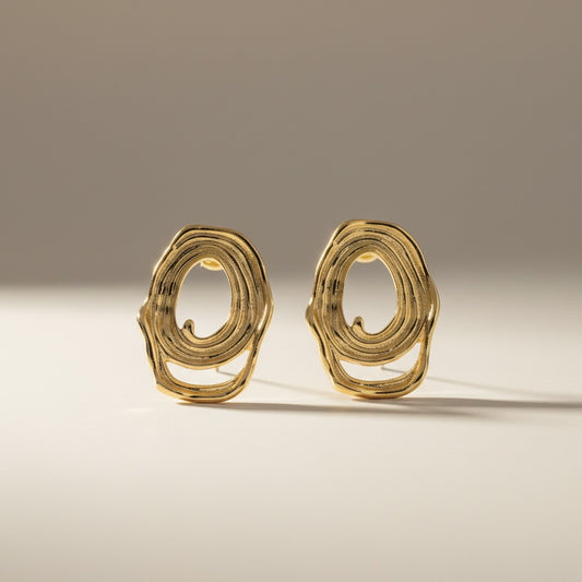 Golden Tide Statement Earrings