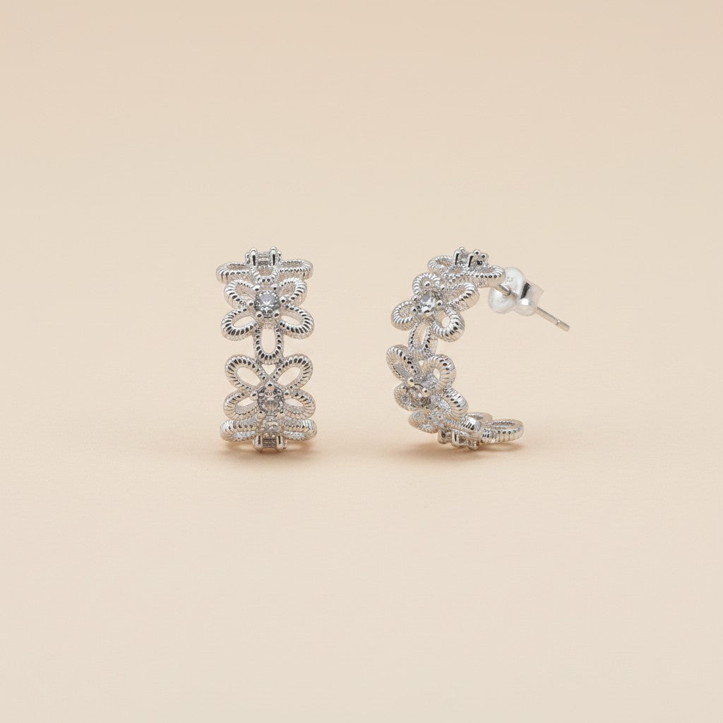 Floral Lace Cascade Earrings