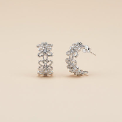 Floral Lace Cascade Earrings