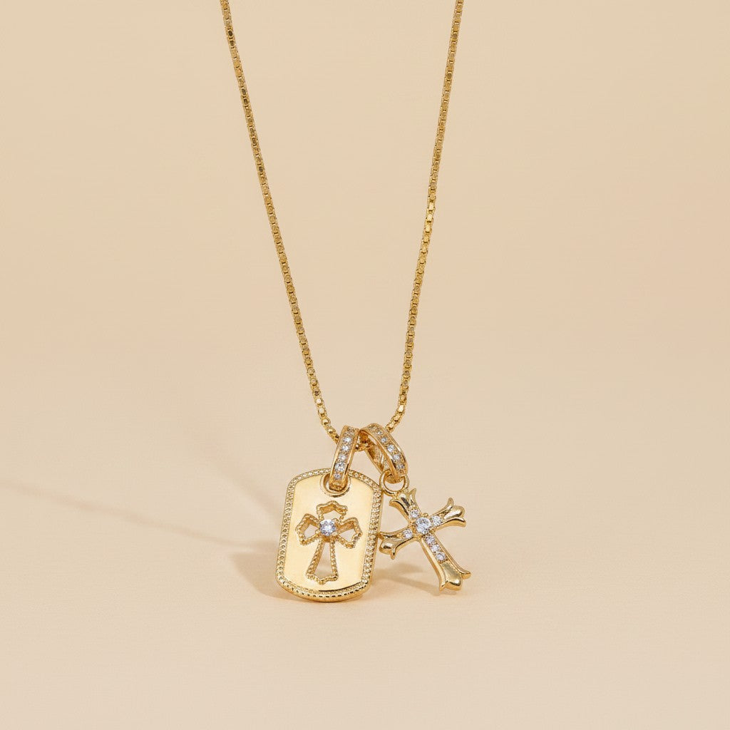 Golden Faith Charm Necklace