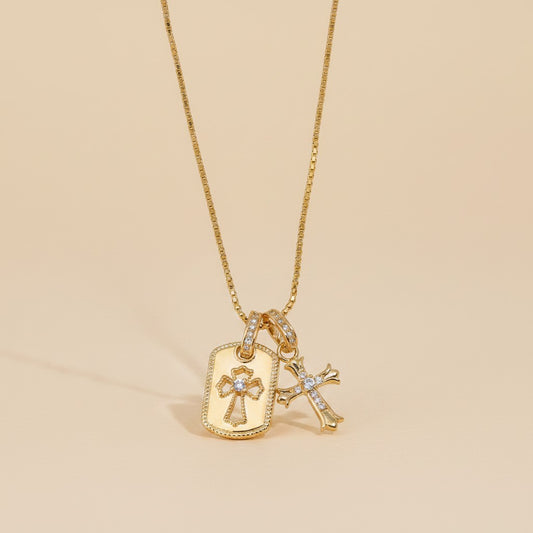 Golden Faith Charm Necklace