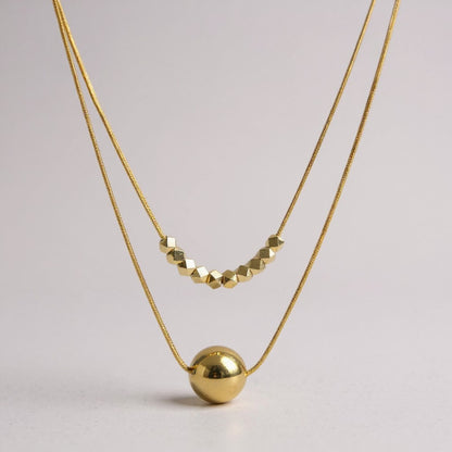 Luna Bead Layered Necklace