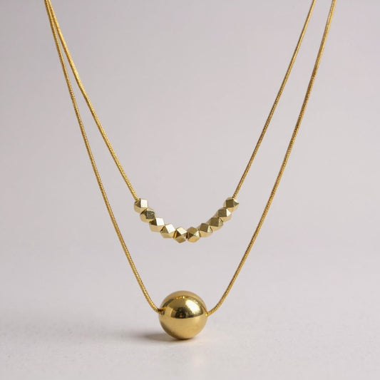 Luna Bead Layered Necklace