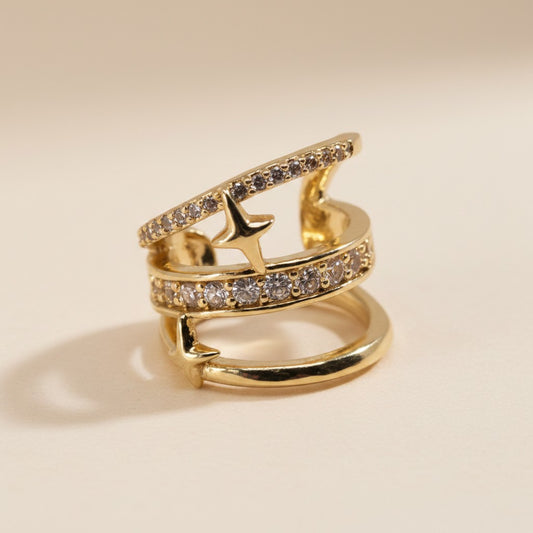 Triple Spark Ear Cuff