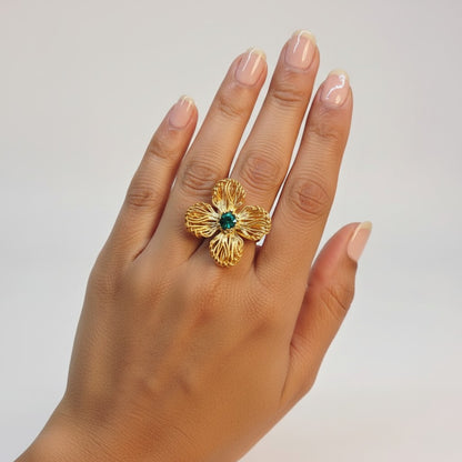 Emerald Bloom Ring
