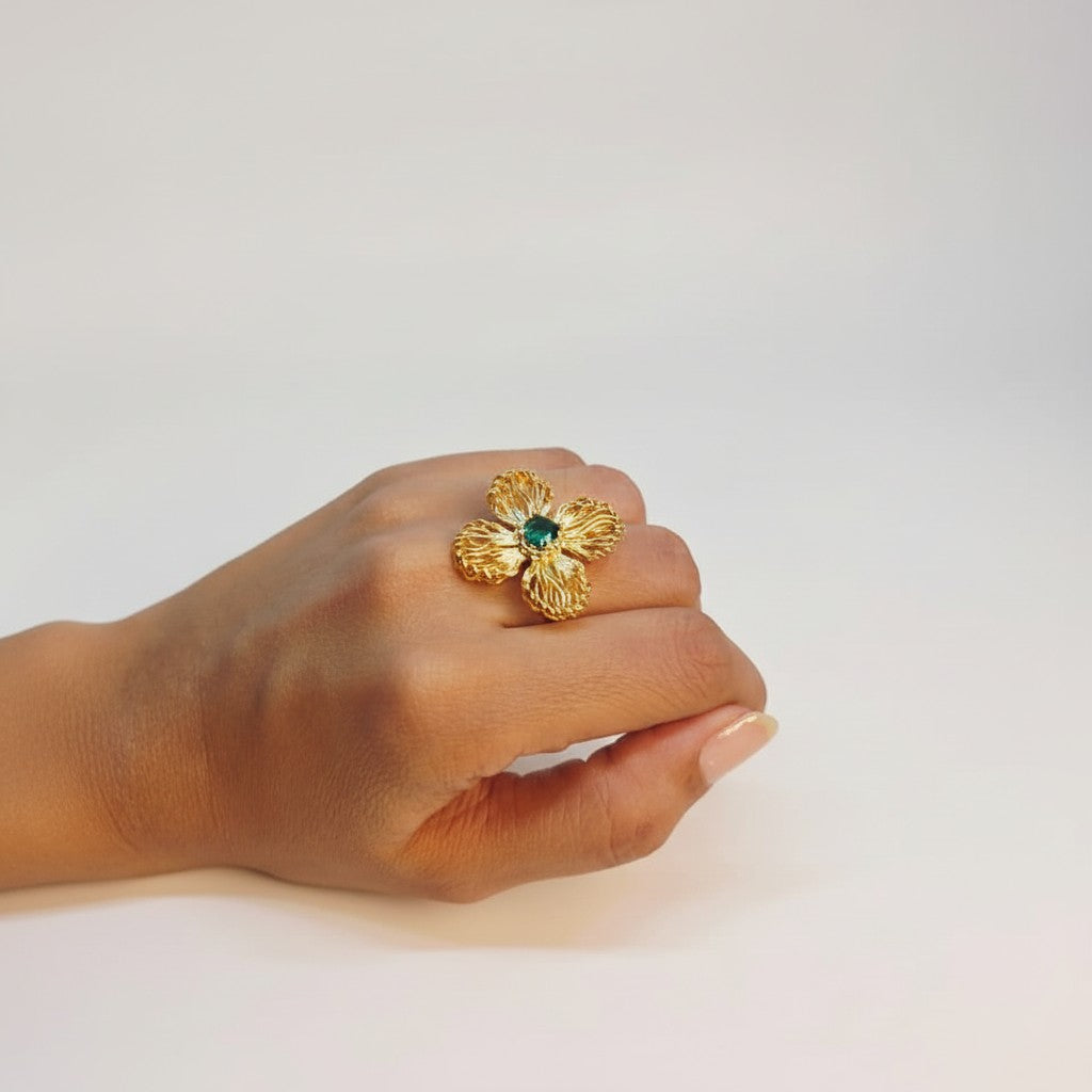 Emerald Bloom Ring