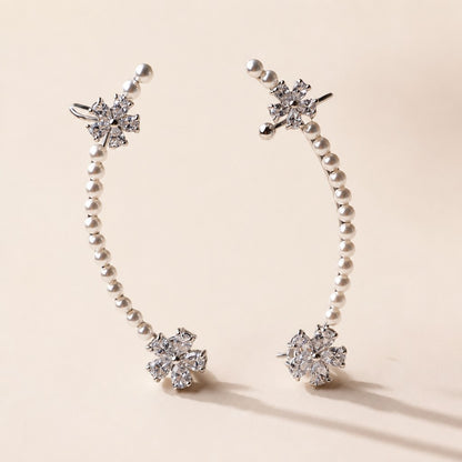Floral Pearl Ear Cuff