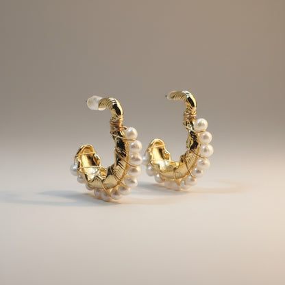 Luna Pearl Wrap Earrings