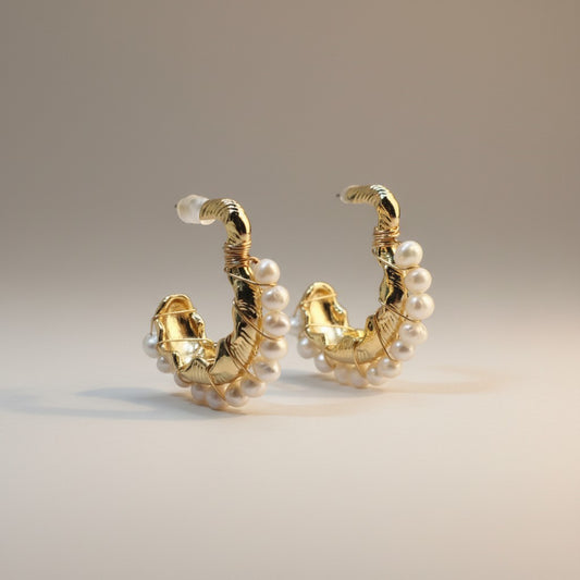 Luna Pearl Wrap Earrings