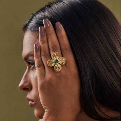 Emerald Bloom Ring
