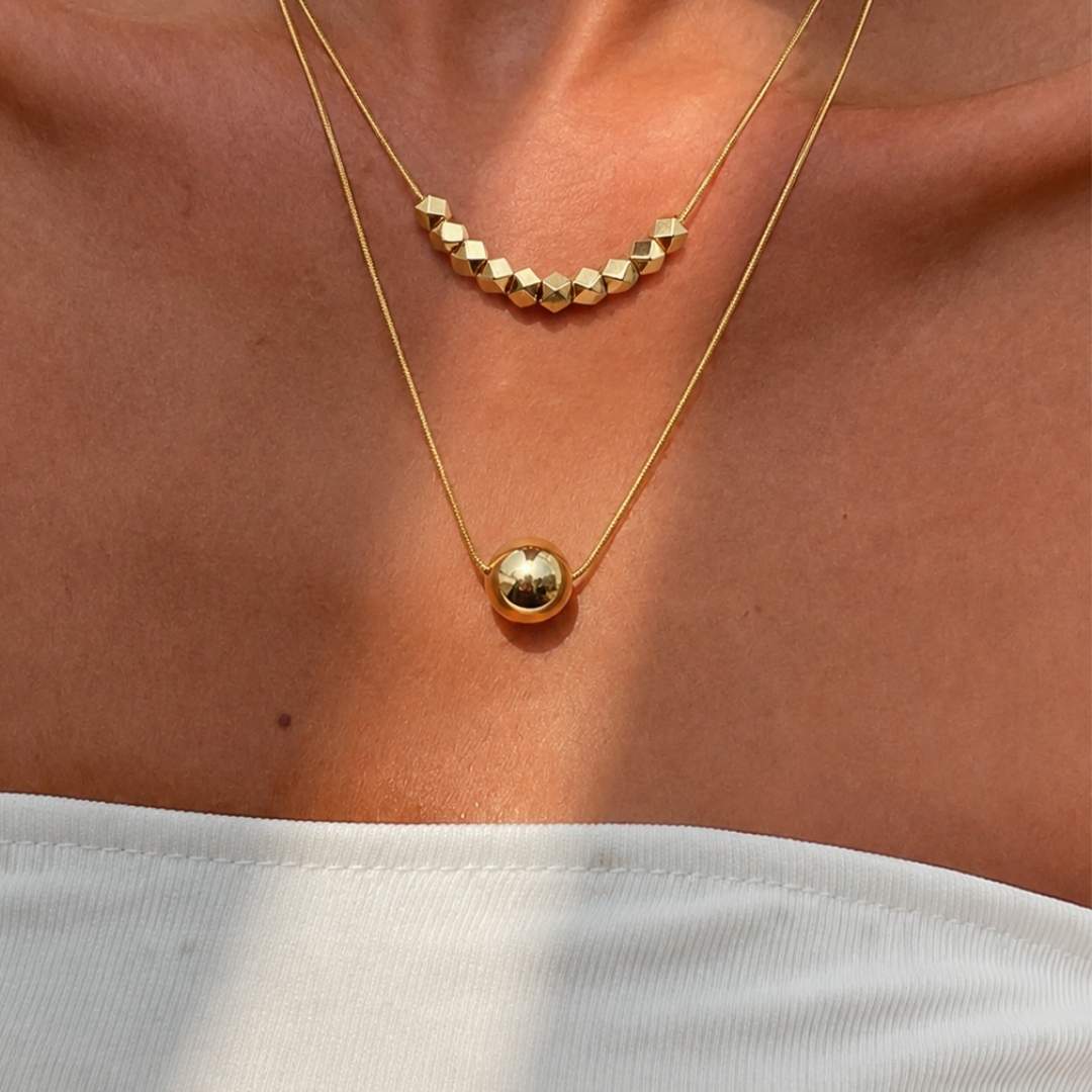 Luna Bead Layered Necklace