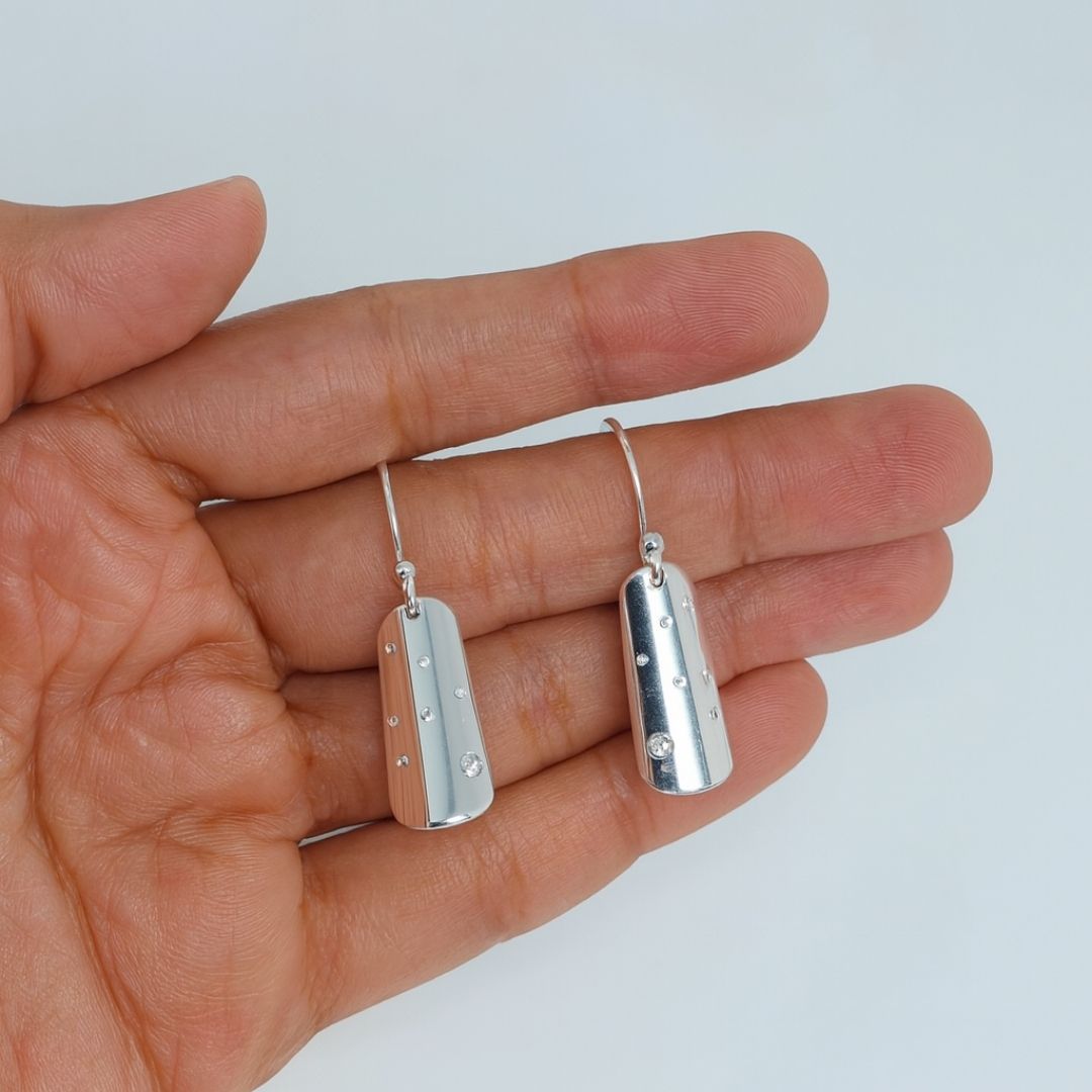 Studded Panel Earrings