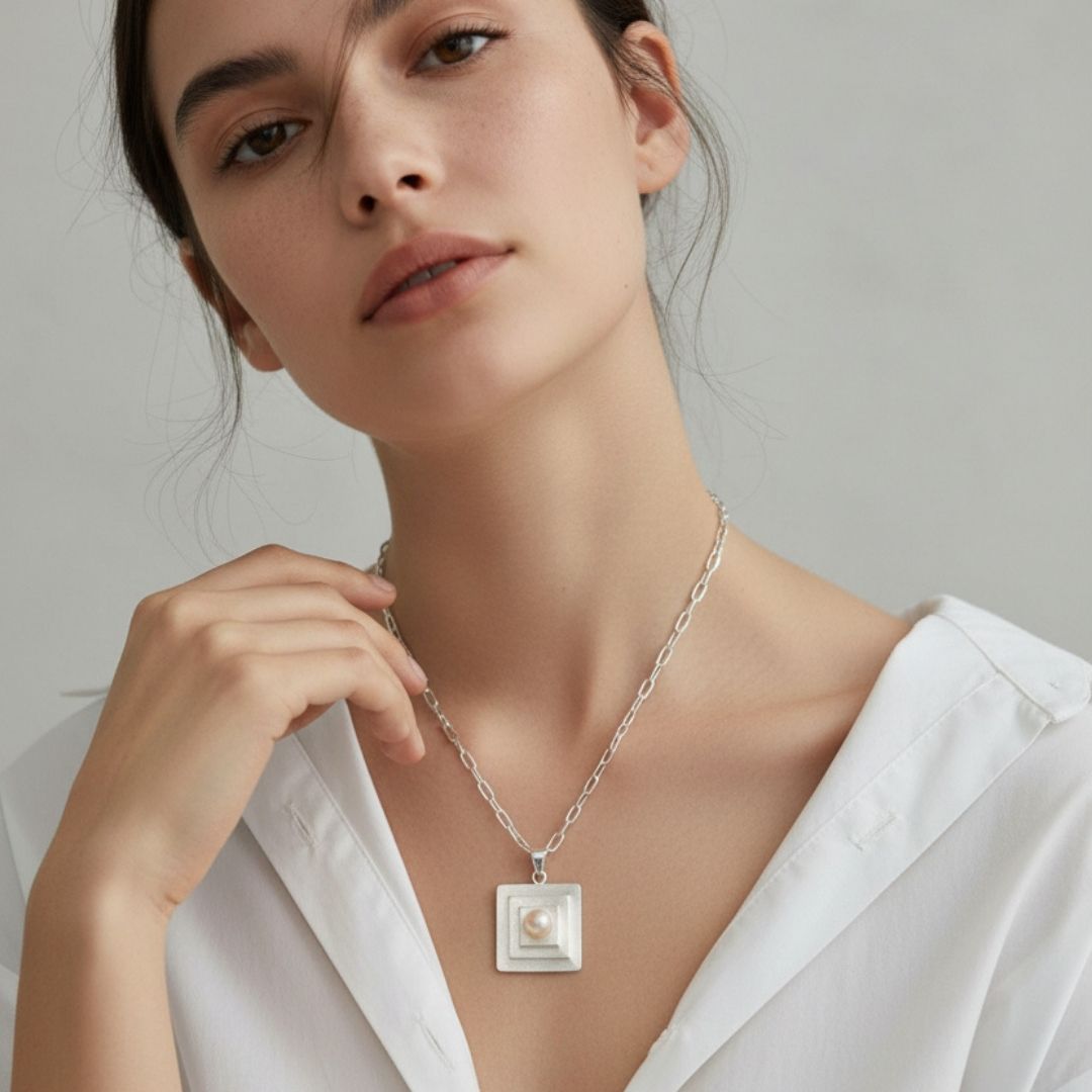 Pearl Square Necklace
