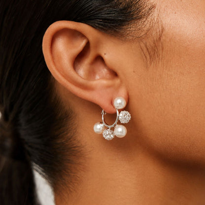 Pearl Sparkle Hoops