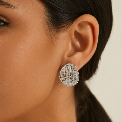 Silver Mesh Earrings