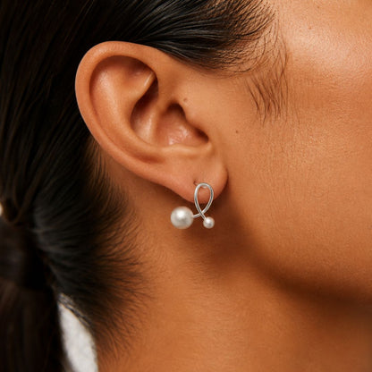 Infinity Pearl Earrings