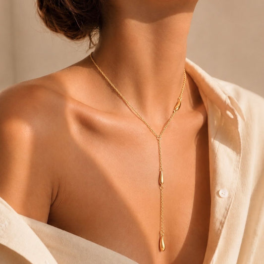 Golden Y Necklace