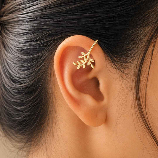 Golden Leaf Ear Cuff