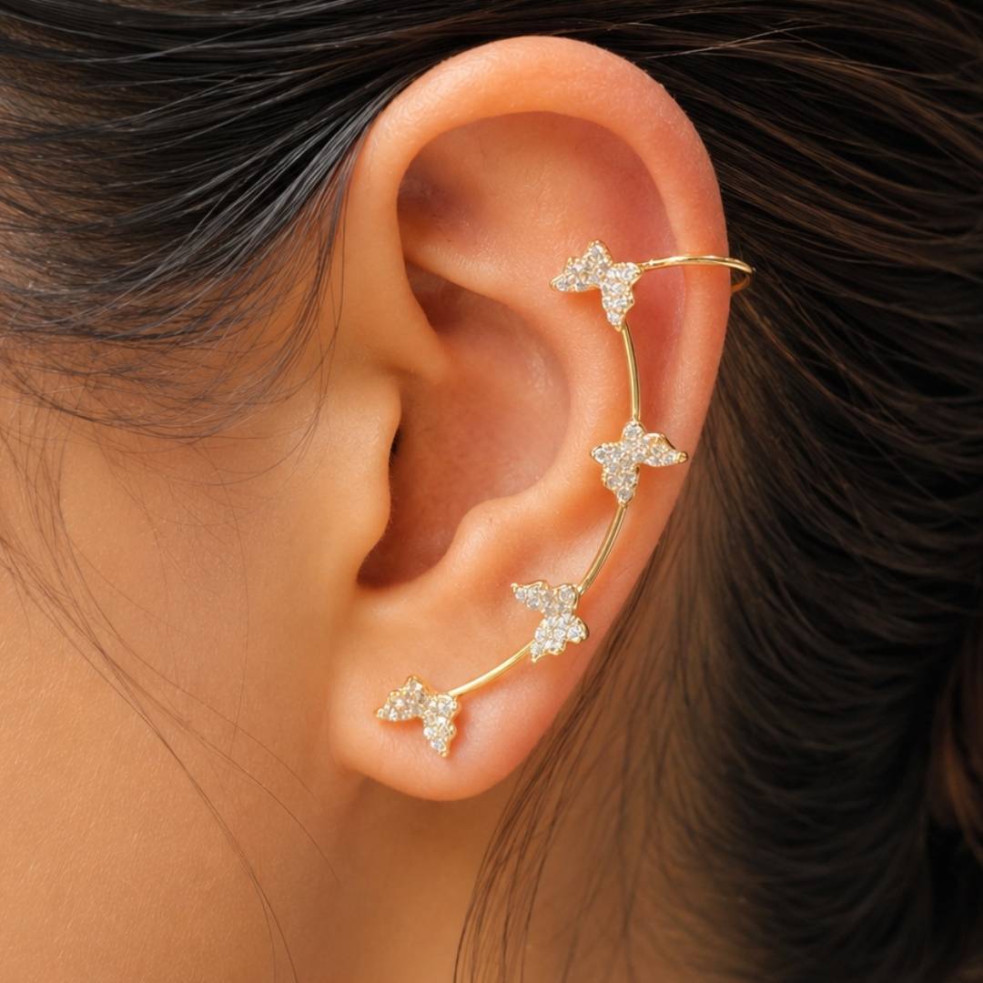 Golden Butterfly Ear Cuff