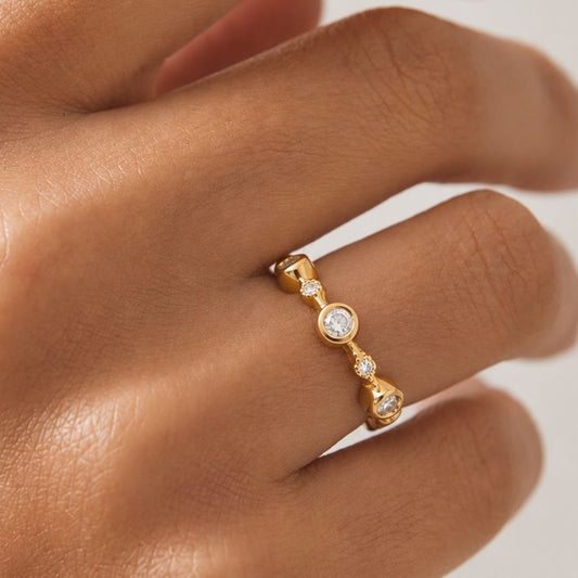 Gold Bezel  Ring