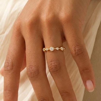 Gold Bezel  Ring