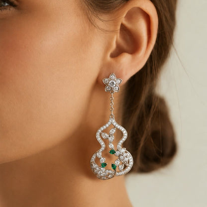 Crystal Bloom Filigree Dangles