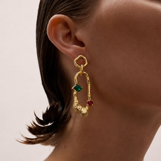 Golden Tide Drop Earrings