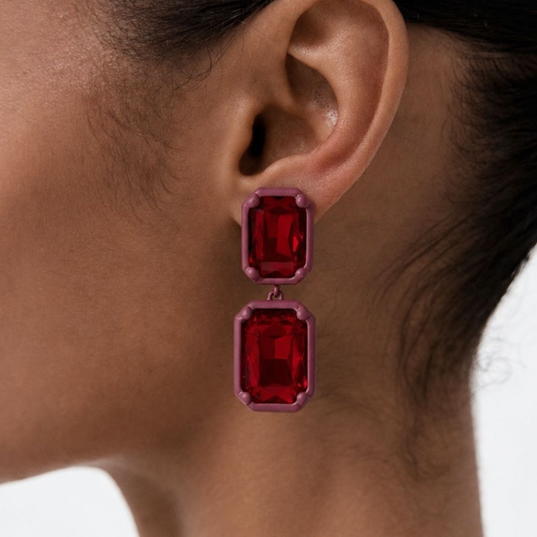 Red Gem Earrings