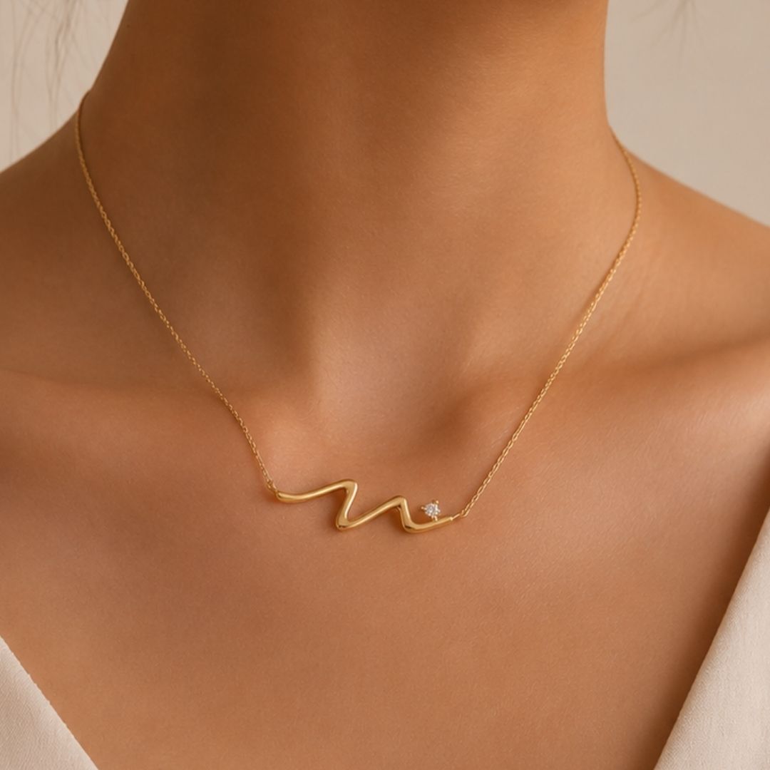 Golden Wave Necklace