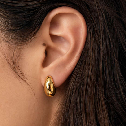 Aurora Oval Gold Studs