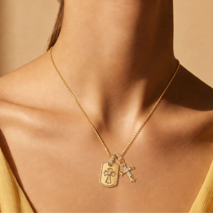 Golden Faith Charm Necklace